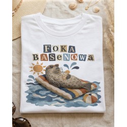 Koszulka Foka Basenowa – T-shirt dla mistrzów horyzontalnego dryfu