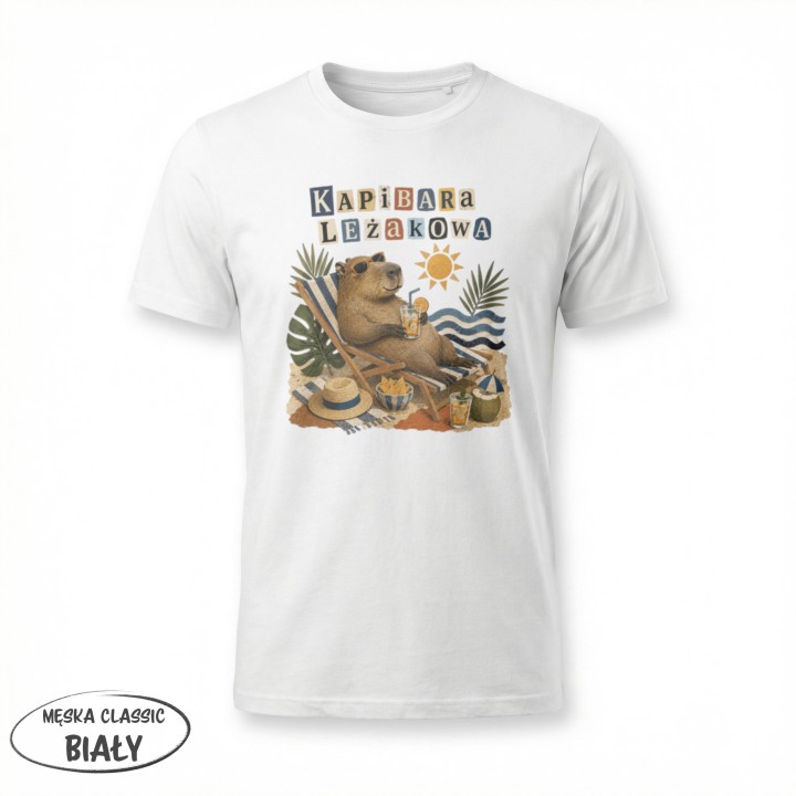 Koszulka - Kapibara Leżakowa - Galeria - (11)_F190_MEN_White