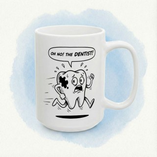 Kubek dla dentysty „OH NO! THE DENTIST!” – śmieszny prezent do gabinetu stomatologicznego