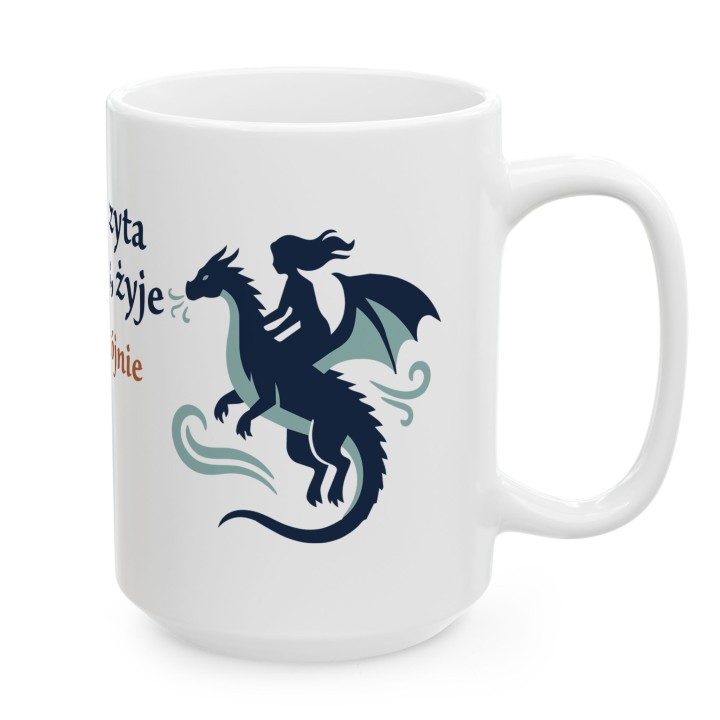 Kubek - Kto czyta książki te żyje podwójnie - Main - (B)_1_Basic_White_15Oz