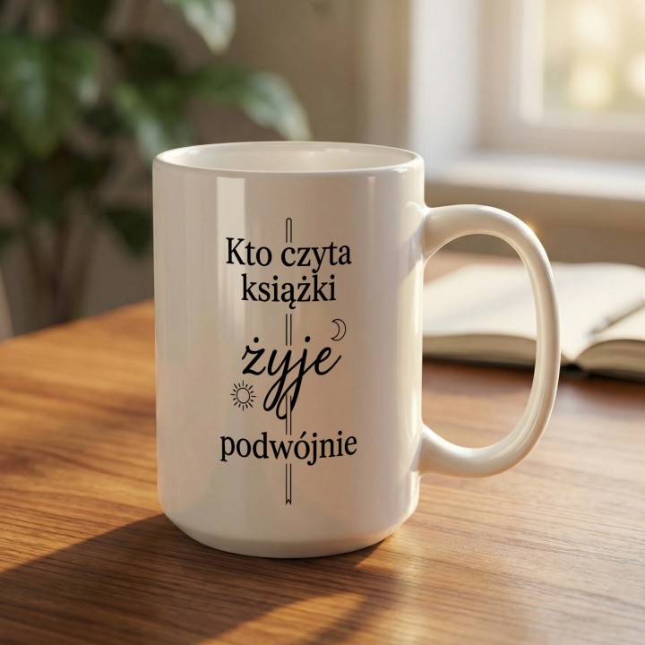 Kubek - kto czyta książki żyje podwójnie - Main - (B)_1_Basic_White_15Oz