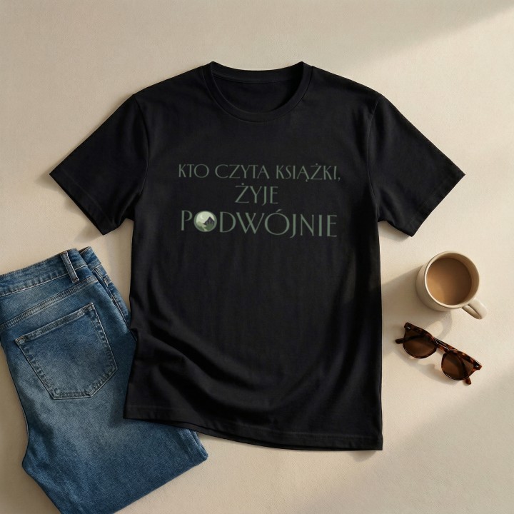Koszulka - Kto czyta książki żyje podwójnie - Galeria - (000_1)_UNI_BLACK