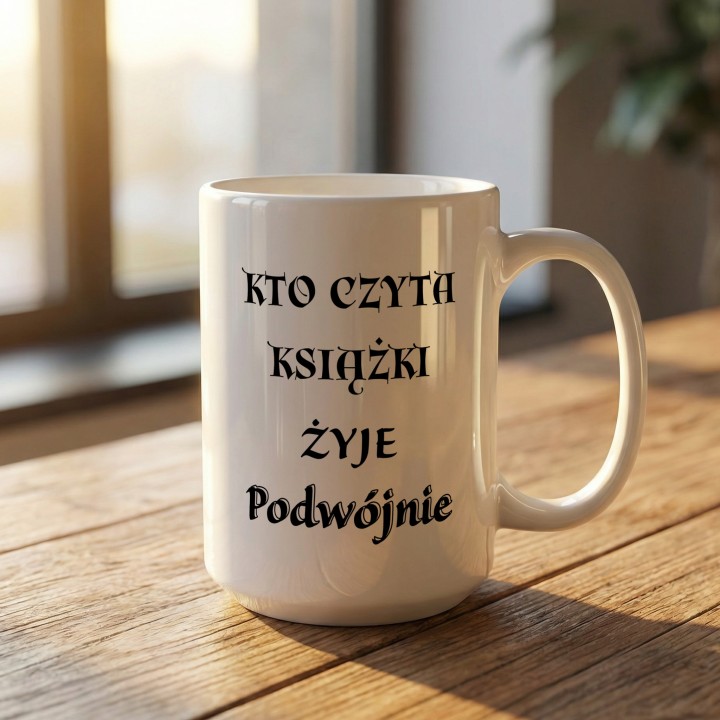 Kubek - kto czyta książki ten czyta podwójnie - Main - (B)_1_Basic_White_15Oz