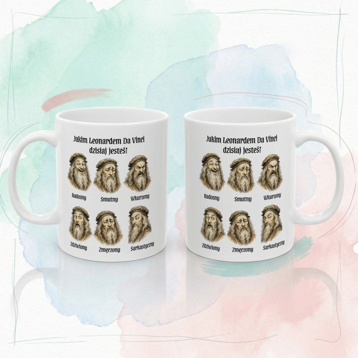 Kubek - Jakim Leonardem Da Vinci dzisiaj jesteś? - Main - (B)_1_Basic-White_11Oz
