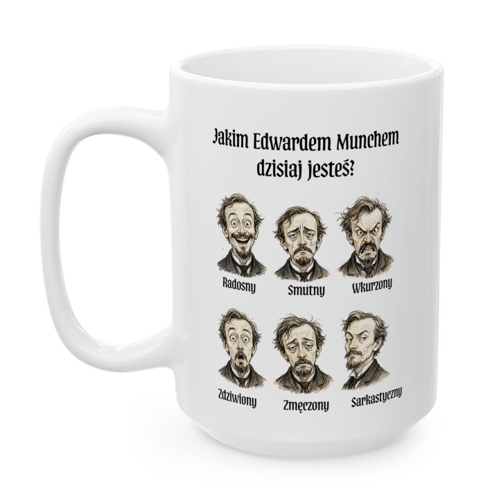 Kubek - Jakim Edwardem Munchem dzisiaj jesteś? - Main - (B)_1_Basic_White_15Oz