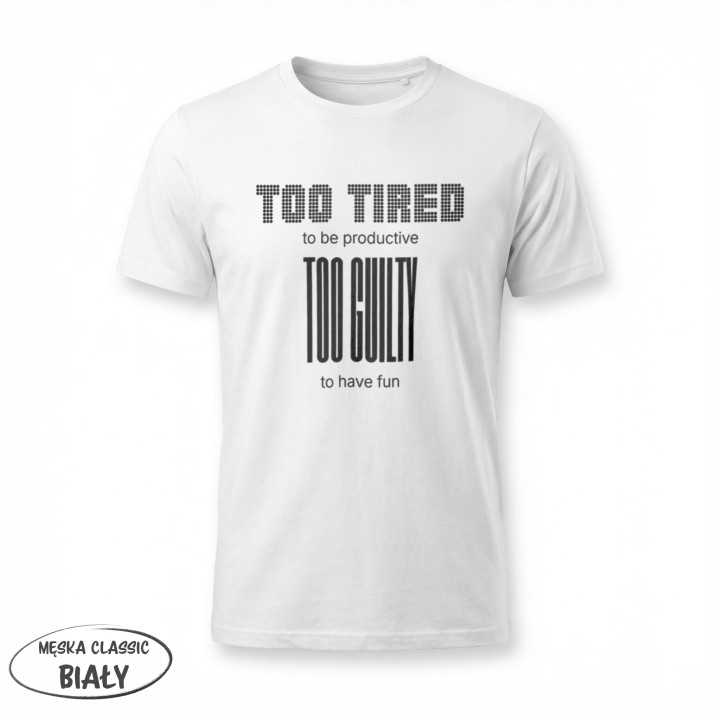 Koszulka - Too tired to be productive - Galeria - (11)_F190_MEN_White