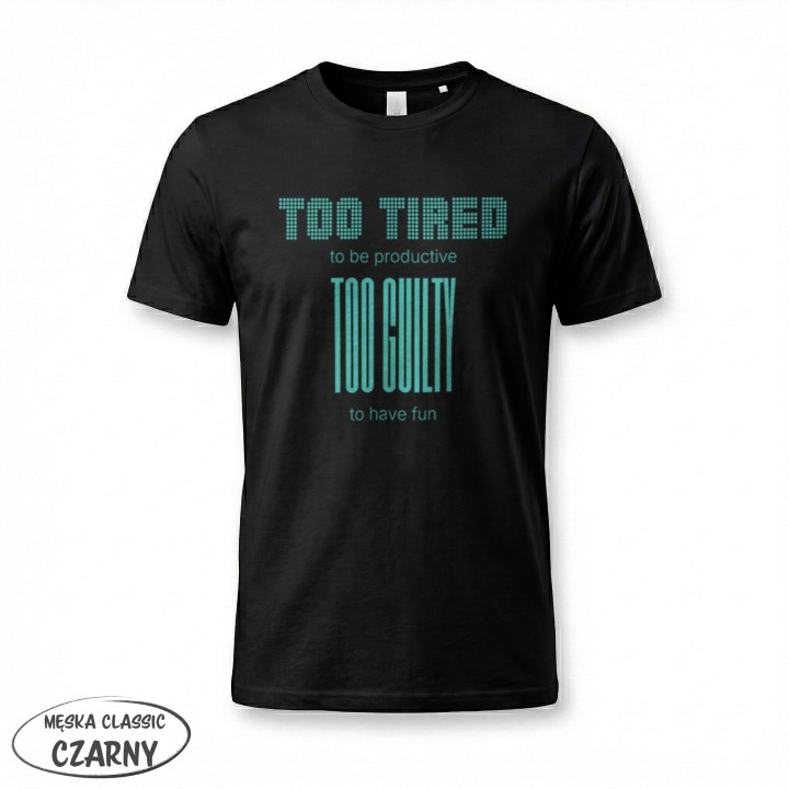 Koszulka - Too tired to be productive - Galeria - (12)_F190_MEN_Black