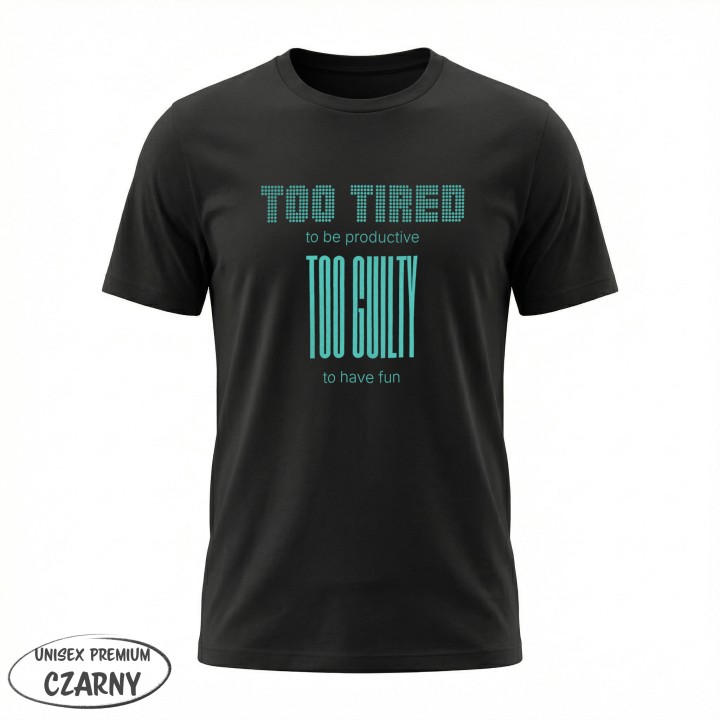 Koszulka - Too tired to be productive - Galeria - (25)_Stanley_Black