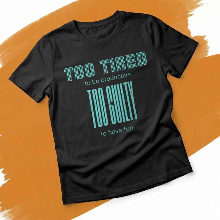 Koszulka - Too tired to be productive - Galeria - (000)_Miniatury