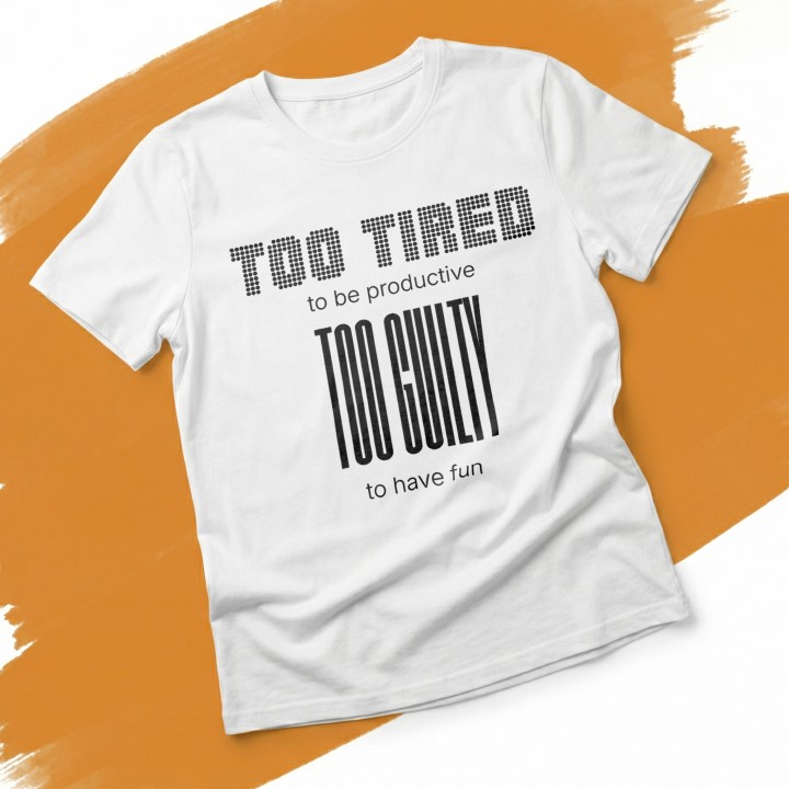 Koszulka - Too tired to be productive - Galeria - (000)_Miniatury