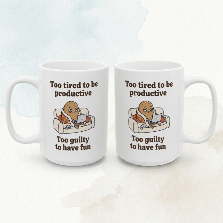 Kubek Too Tired to Be Productive – WręczWspaniale