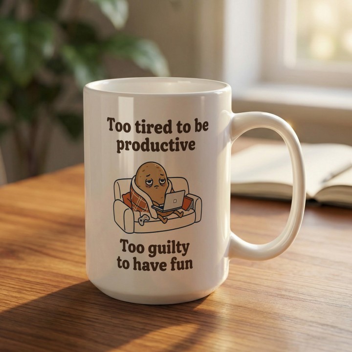 Kubek Too Tired to Be Productive – WręczWspaniale