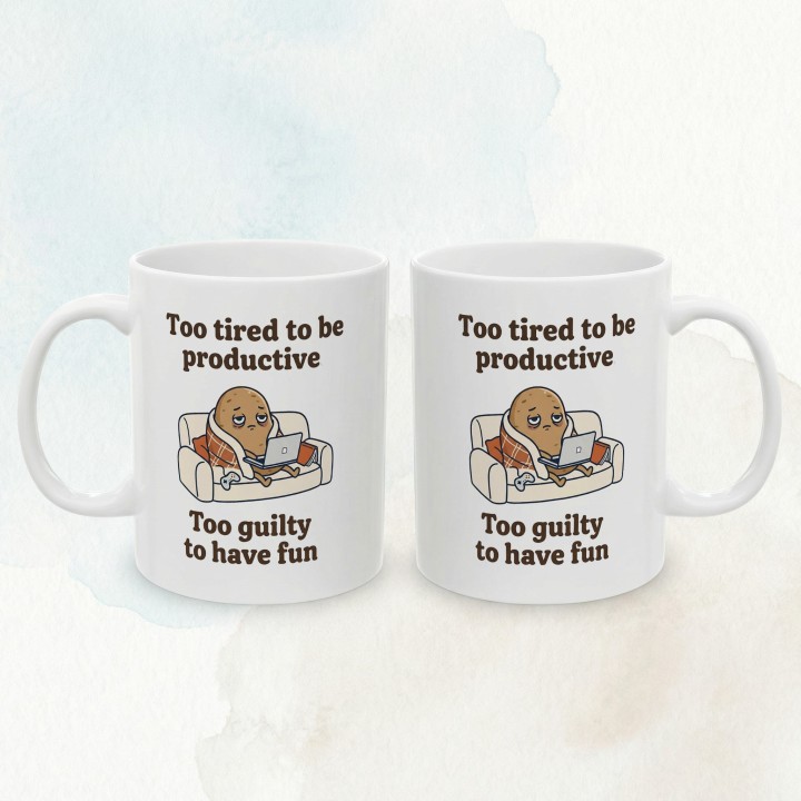Kubek Too Tired to Be Productive – WręczWspaniale
