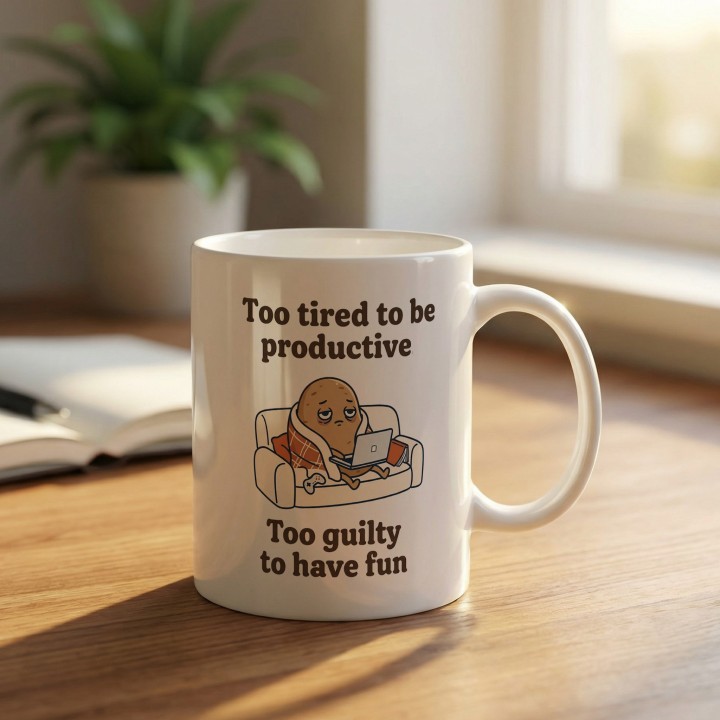 Kubek Too Tired to Be Productive – WręczWspaniale