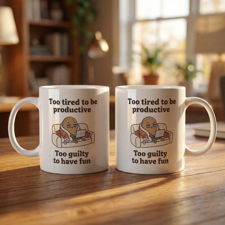 Kubek Too Tired to Be Productive – WręczWspaniale