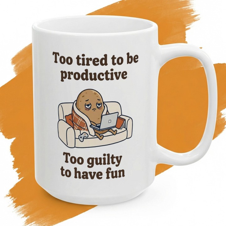 Kubek Too Tired to Be Productive – WręczWspaniale