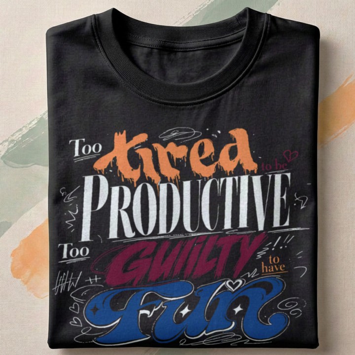Koszulka - To tired to be productive - Galeria - (000)_Miniatury