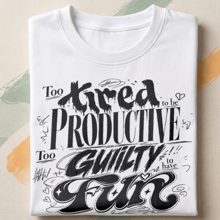 Koszulka - To tired to be productive - Galeria - (000)_Miniatury