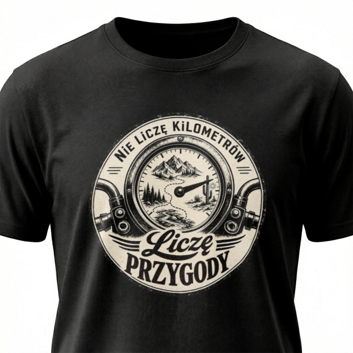Koszulka - dla motocyklistów - nie liczę kilometrów liczę przygody - Galeria - (000_1)_UNI_BLACK