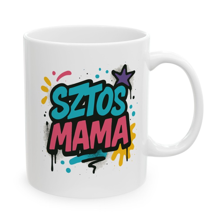 Kubek „Sztos Mama” – kubek dla mamy z napisem graffiti
