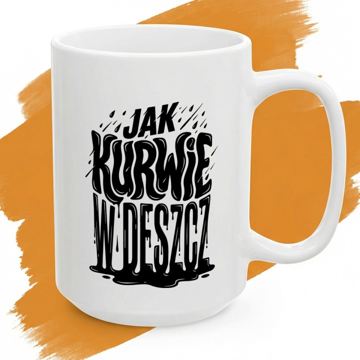 Kubek - Jak kurwie w Deszcz - Cover - (B)_Basic_Miniatura_WW