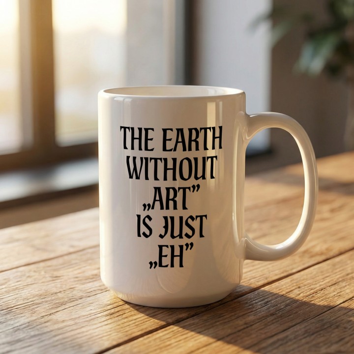 Kubek - The earth without Art is just EH - Main - (B)_1_Basic_White_15Oz