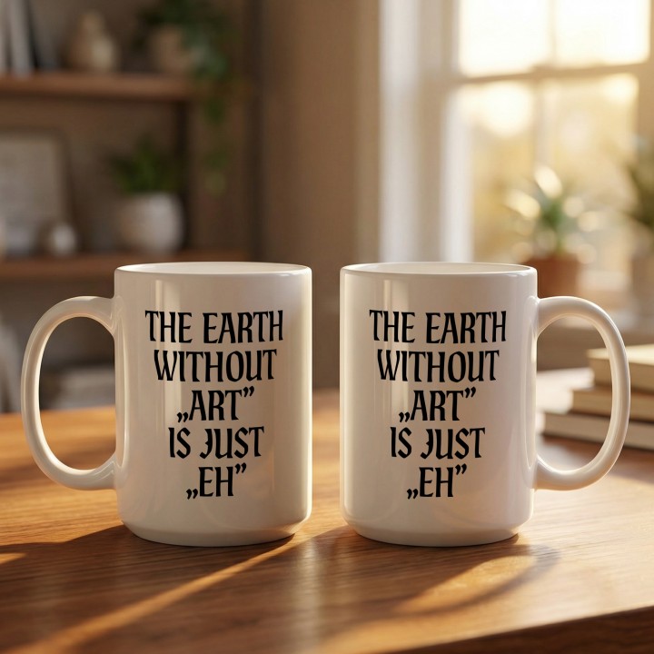 Kubek - The earth without Art is just EH - Main - (B)_1_Basic_White_15Oz