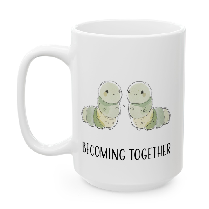 Kubek z nadrukiem „BECOMING TOGETHER” – gąsienice