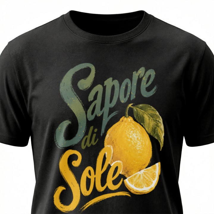 Koszulka - Vita al Sole - Cytryna Sapore di Sole - Galeria - (000_1)_UNI_BLACK