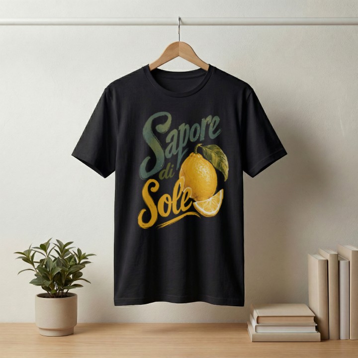 Koszulka - Vita al Sole - Cytryna Sapore di Sole - Galeria - (000_1)_UNI_BLACK