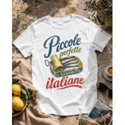 Koszulka Piccole, perfette, italiane – sardynki w stylu retro