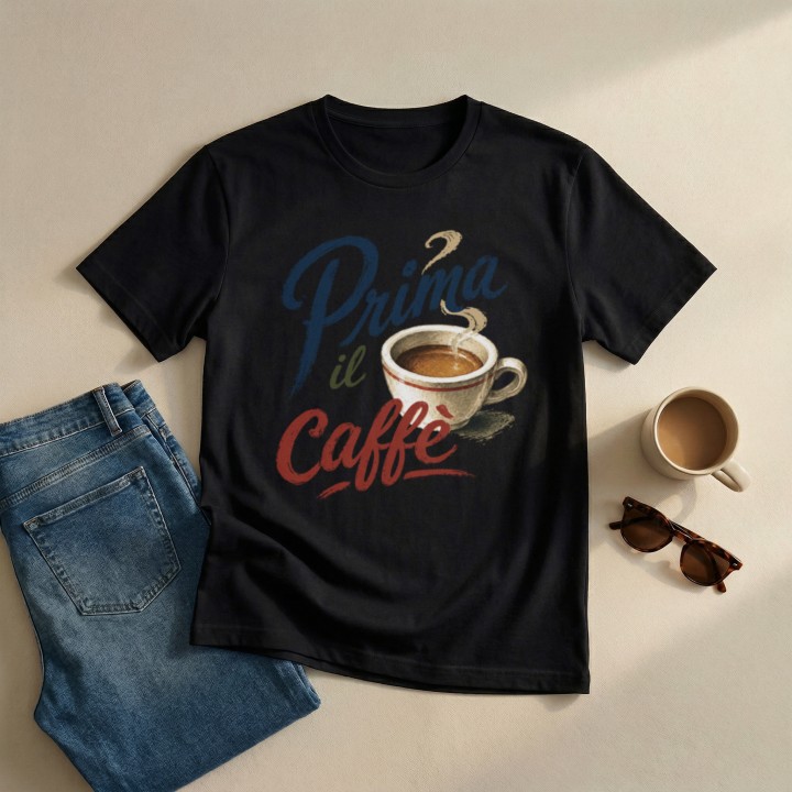 Koszulka - Vita al Sole - Kawa Prima il Caffe - Galeria - (000_1)_UNI_BLACK
