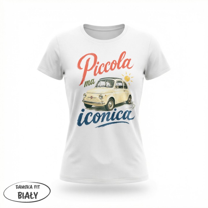 Koszulka - Vita al Sole - Fiat 500 Piccola ma iconica - Galeria - (01)_F190_LADY_White