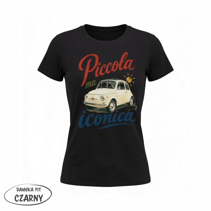 Koszulka - Vita al Sole - Fiat 500 Piccola ma iconica - Galeria - (02)_F190_LADY_Black