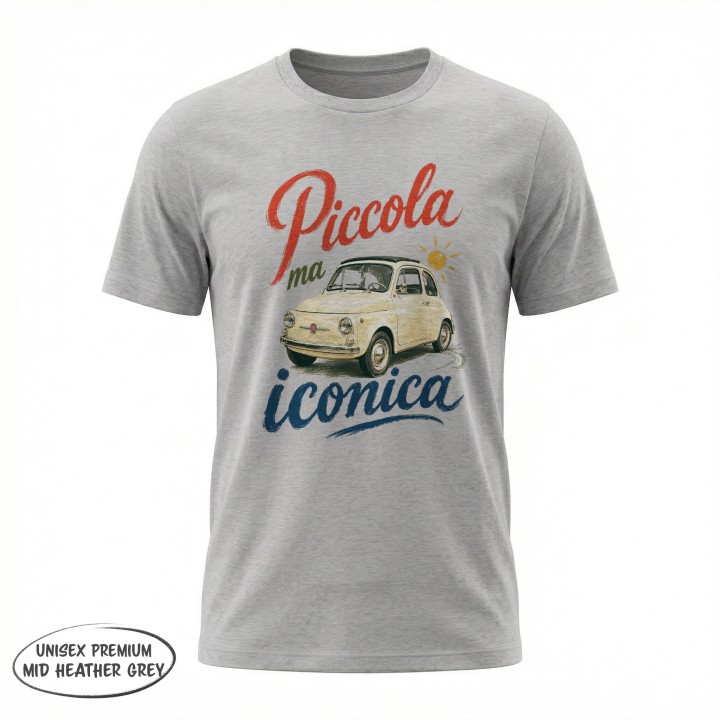 Koszulka - Vita al Sole - Fiat 500 Piccola ma iconica - Galeria - (38)_Stanley_Mid_Heather_Grey