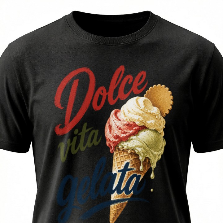 Koszulka - Vita al Sole - Lody - Dolce vita gelata - Galeria - (000_1)_UNI_BLACK