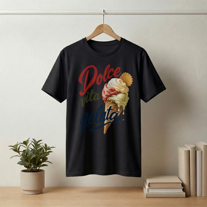 Koszulka - Vita al Sole - Lody - Dolce vita gelata - Galeria - (000_1)_UNI_BLACK