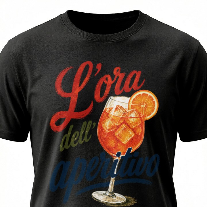 Koszulka - Vita al Sole - Aperol - L'ora dell aperitivo - Galeria - (000_1)_UNI_BLACK