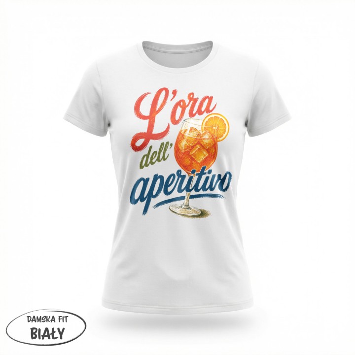 Koszulka - Vita al Sole - Aperol - L'ora dell aperitivo - Galeria - (01)_F190_LADY_White
