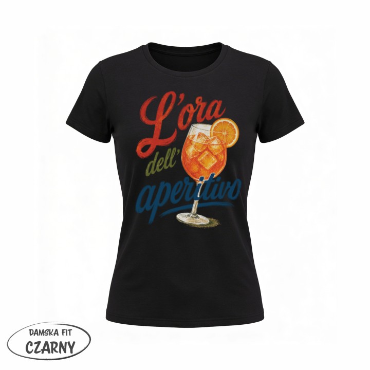 Koszulka - Vita al Sole - Aperol - L'ora dell aperitivo - Galeria - (02)_F190_LADY_Black
