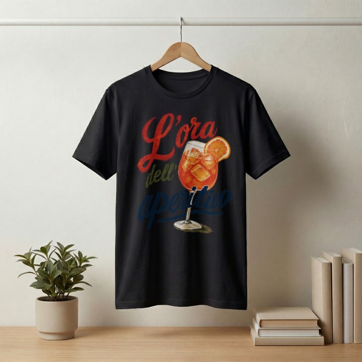 Koszulka - Vita al Sole - Aperol - L'ora dell aperitivo - Galeria - (000_1)_UNI_BLACK