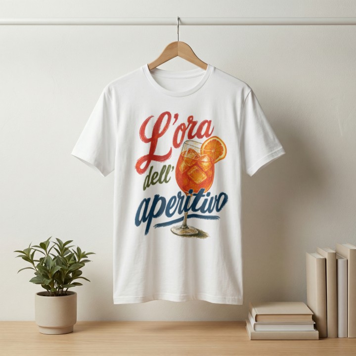 Koszulka - Vita al Sole - Aperol - L'ora dell aperitivo - Galeria - (000_2)_UNI_WHITE