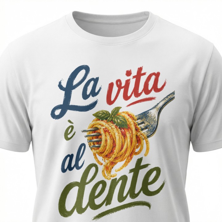 Koszulka - Vita al Sole - Makaron - La vita è al dente - Galeria - (000_2)_UNI_WHITE