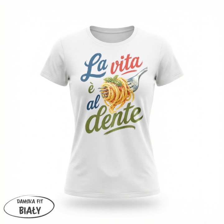 Koszulka - Vita al Sole - Makaron - La vita è al dente - Galeria - (01)_F190_LADY_White