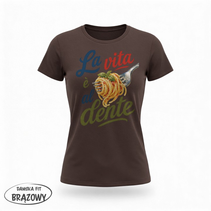 Koszulka - Vita al Sole - Makaron - La vita è al dente - Galeria - (03)_F190_LADY_Brown