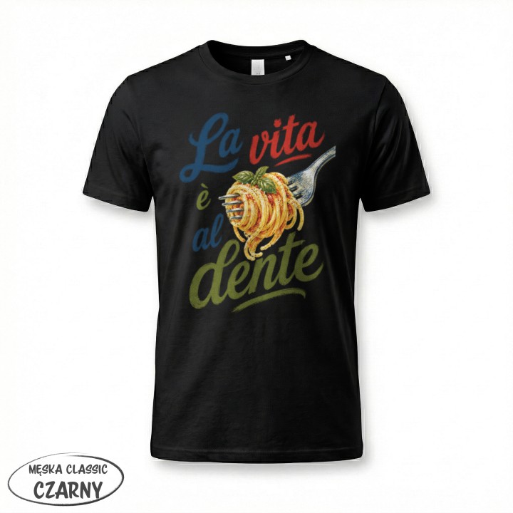 Koszulka - Vita al Sole - Makaron - La vita è al dente - Galeria - (12)_F190_MEN_Black