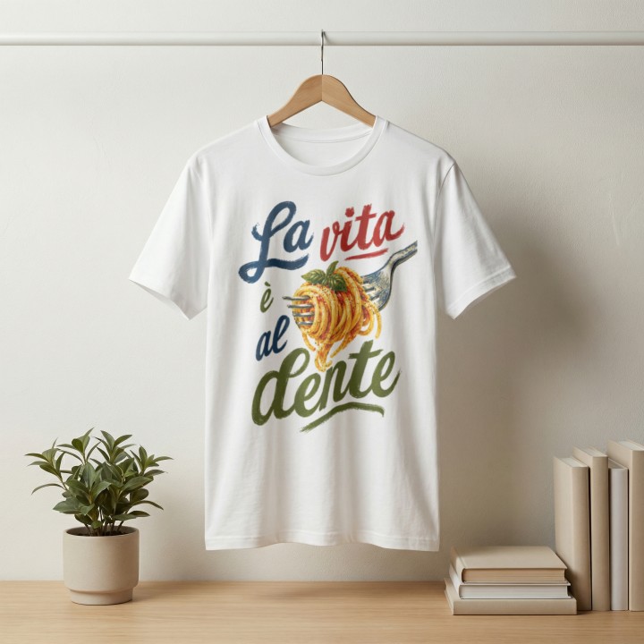 Koszulka - Vita al Sole - Makaron - La vita è al dente - Galeria - (000_2)_UNI_WHITE