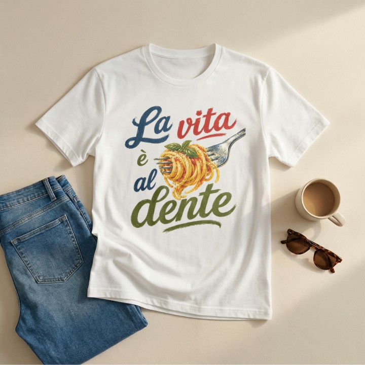 Koszulka - Vita al Sole - Makaron - La vita è al dente - Galeria - (000_2)_UNI_WHITE