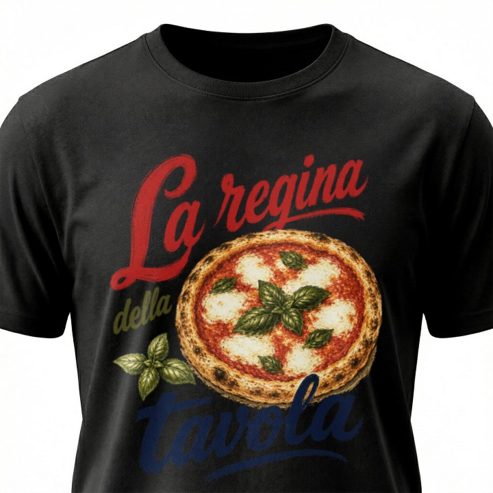 Koszulka - Vita al Sole - Pizza - La regina della tavola - Galeria - (000_1)_UNI_BLACK