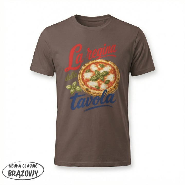 Koszulka - Vita al Sole - Pizza - La regina della tavola - Galeria - (14)_F190_MAN_Brown